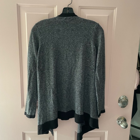 Calvin Klein Gray & Black Cardigan With Pockets - Size Small - Picture 2 of 10